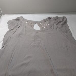 Torrid Gray Cap Sleeve Cut Out Blouse